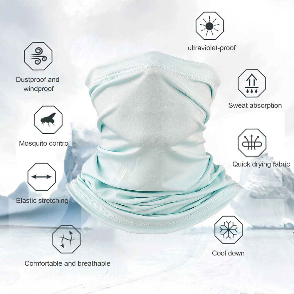 Outdoor Cycling Scarf Windproof Sports Neck Gaiters Bandanas (Light Blue)