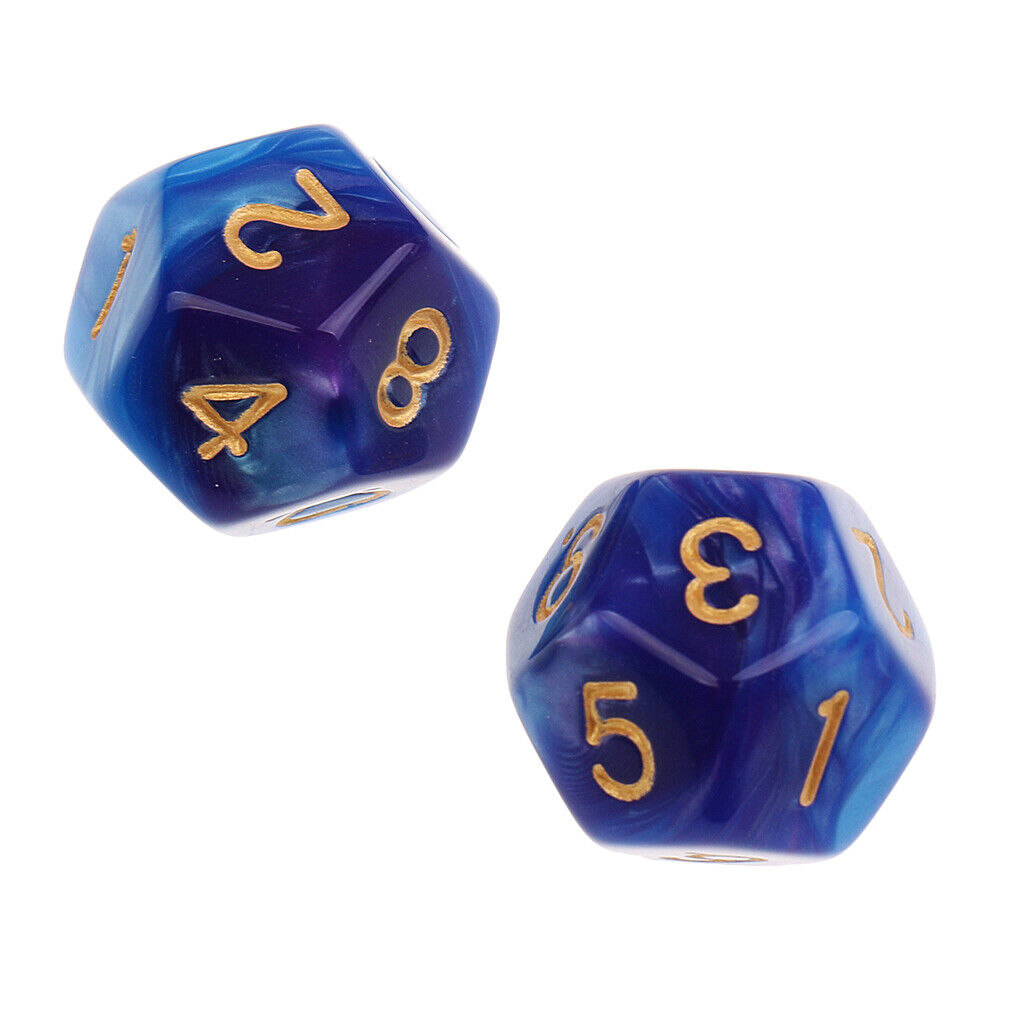 20pcs Acrylic Opaque 12 Sided  D12 Polyhedral s for Roleplaying Game