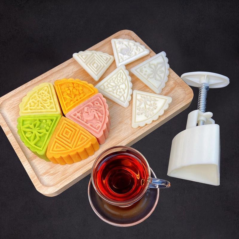 50g Creative Mid-Autumn Theme Fan-shaped Mooncake Moulds for Mid-Autumn Festival