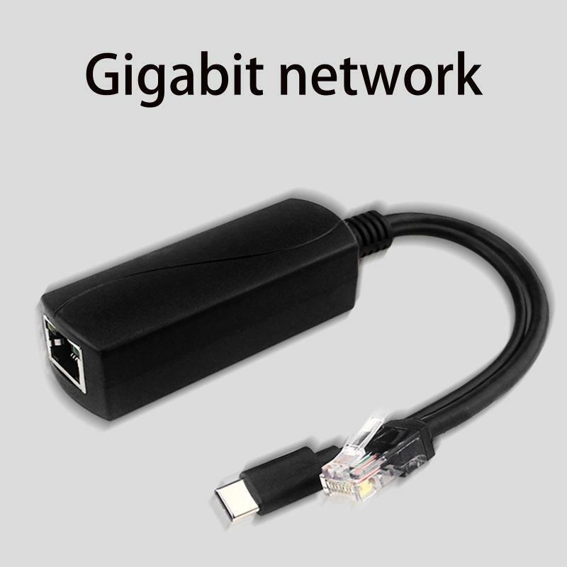 Gigabit PoE Splitter Type-C IEEE 802.3af 10/100/1000Mbps Power over Ethernet