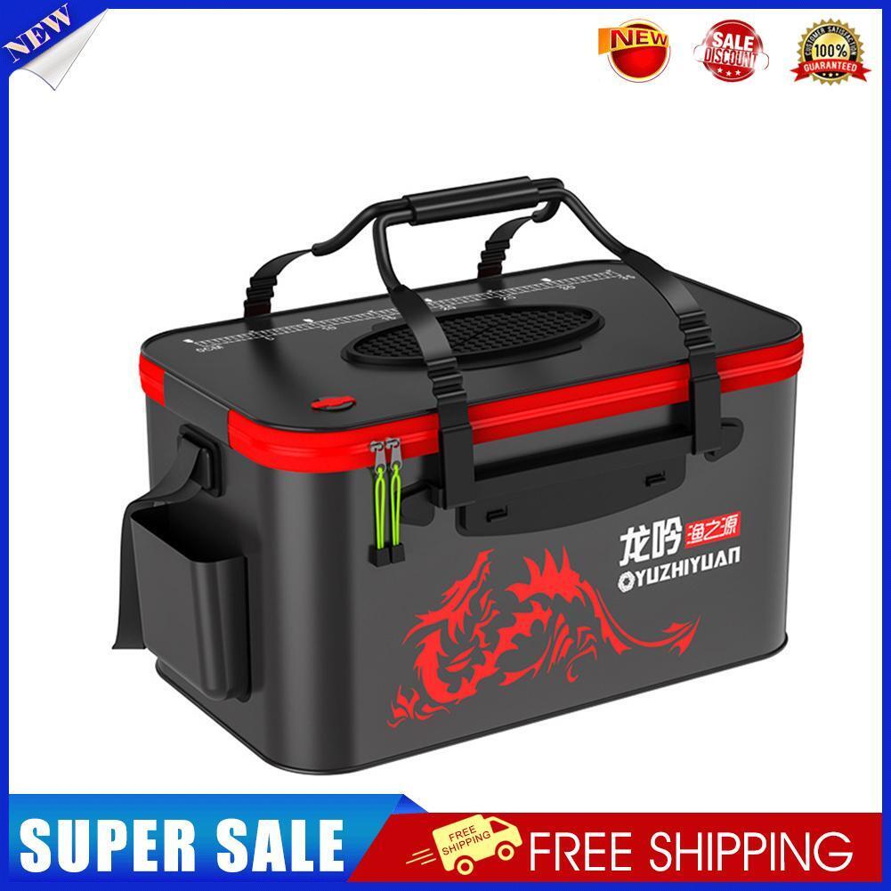 Portable Fishing Bucket Live Fish Box Camping Hike Water Container (40cm)