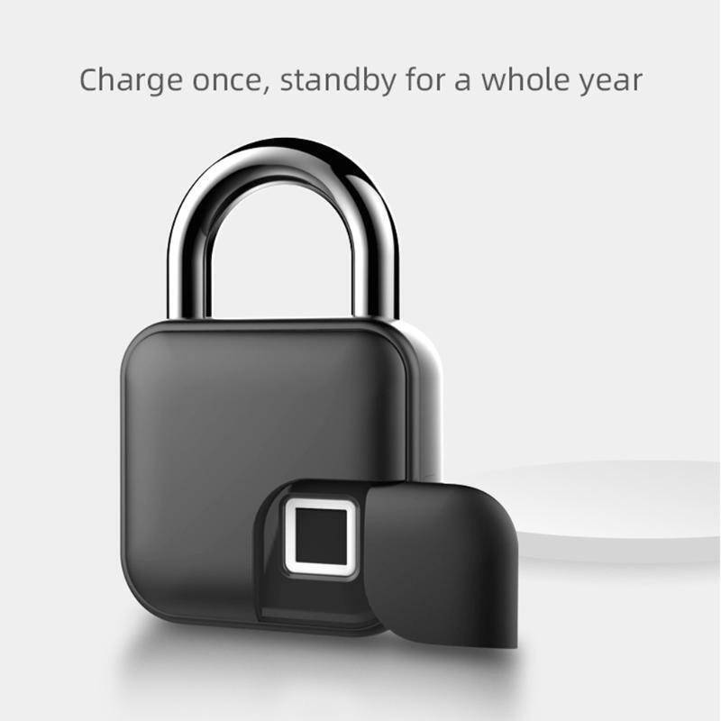 Tuya Smart Bluetooth-compatible Fingerprint Padlock Keyless USB Thumbprint Door