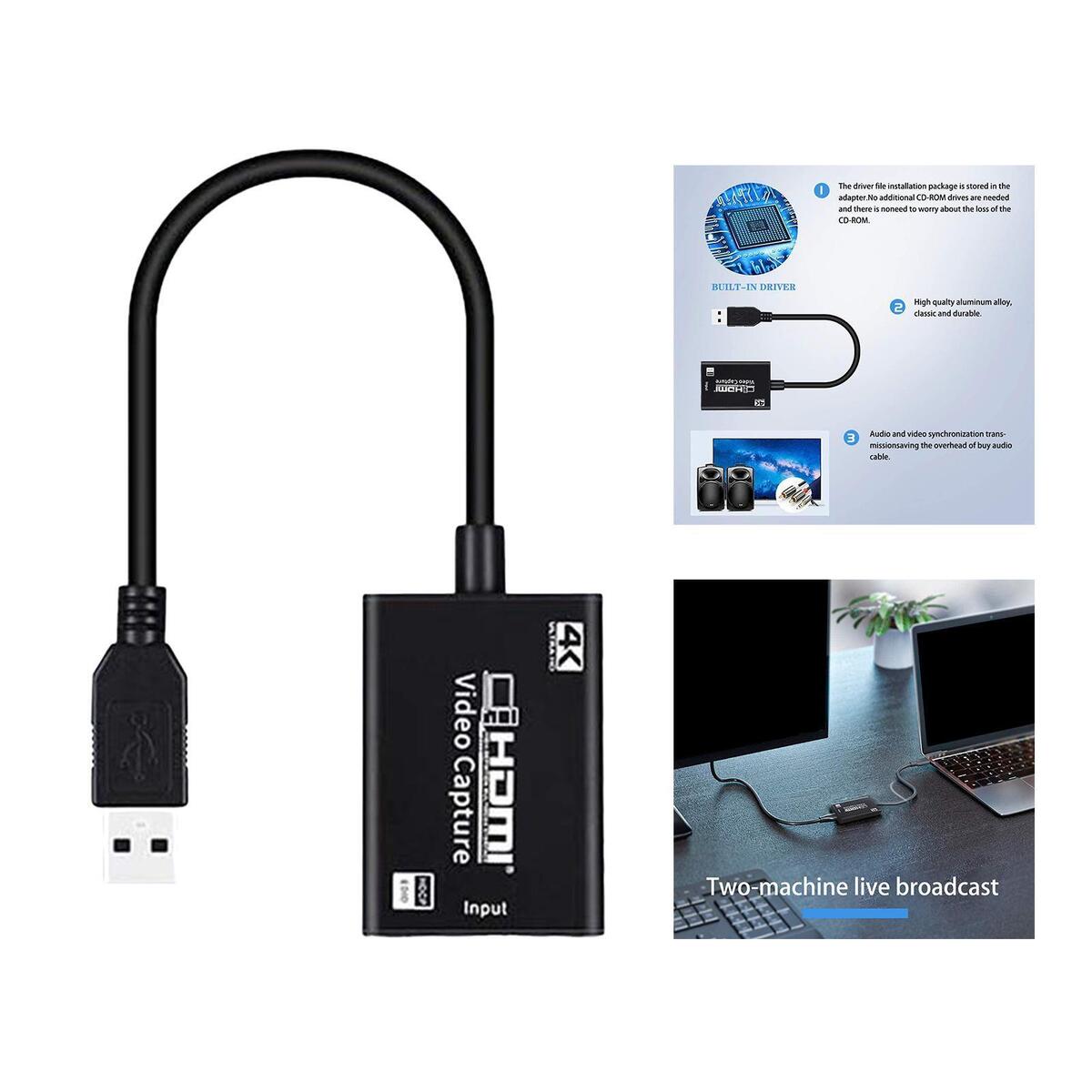 Audio Video  Card, USB 3.0 HD 1080P  Adapter to Computer for