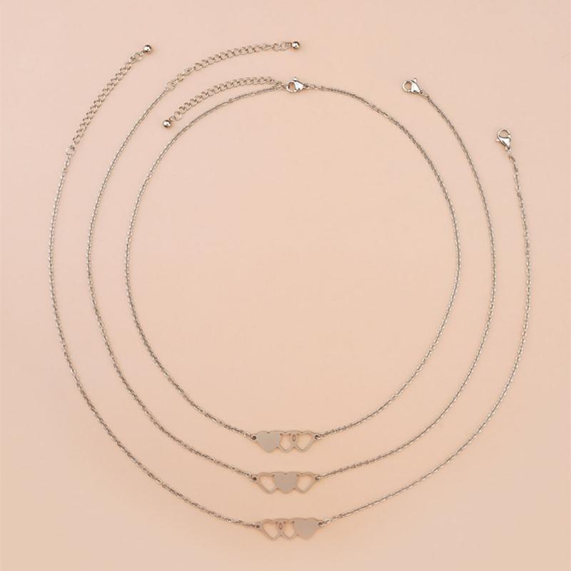 Best Friend Necklace Sister Necklace Suitable for 3 BFF Matching Heart Pendant