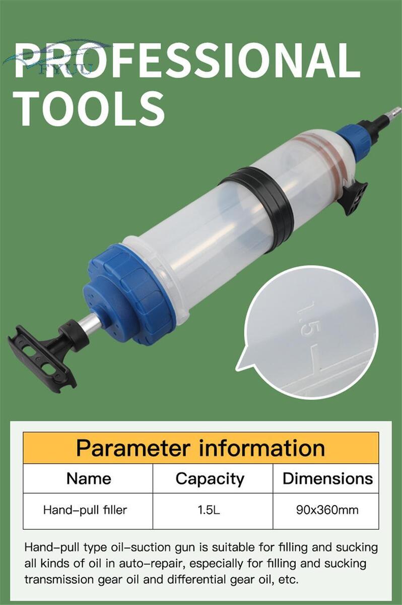 1500cc Car Oil Fluid Extractor Hand Pump Dispenser Tool Fuel Extraction Syringe