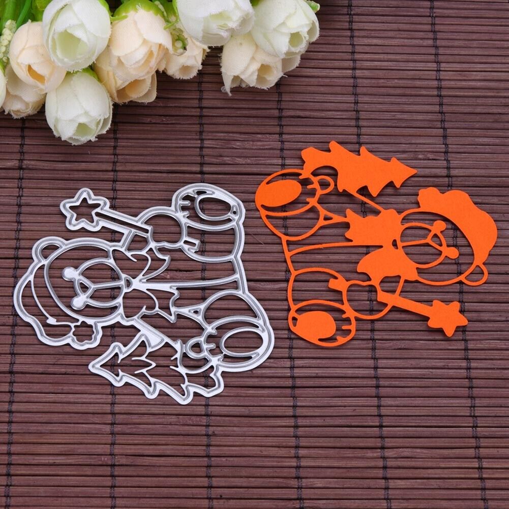 Gift Bear Cutting Dies Stencils Scrapbook Embossing DIY Craft Album Card-17