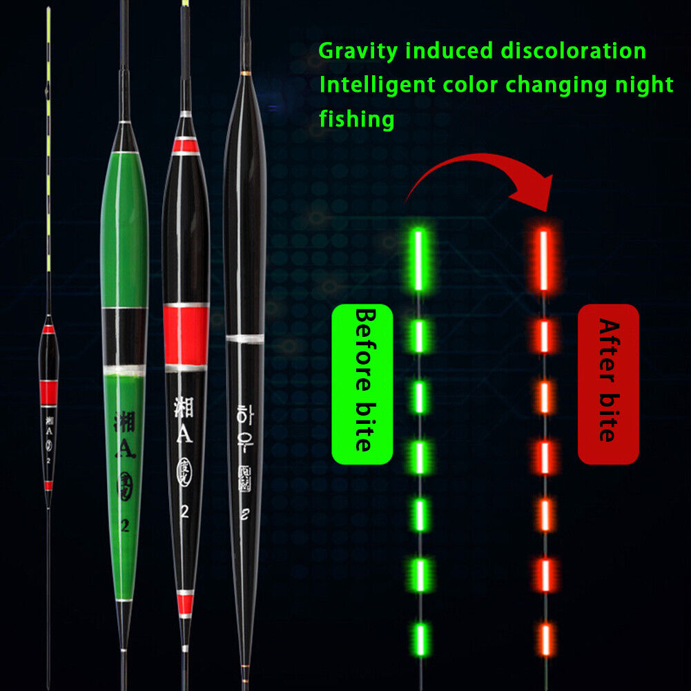 Electronic LED Light Fishing Float Bite Alarm Luminous Fish Tackle (Black)