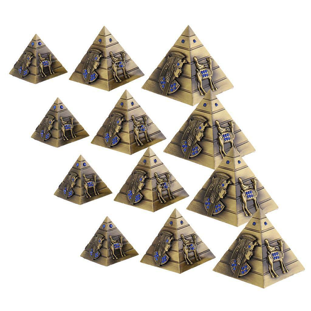 12pcs  Pyramids Statue Architectural Sculpture Collectible Ornaments