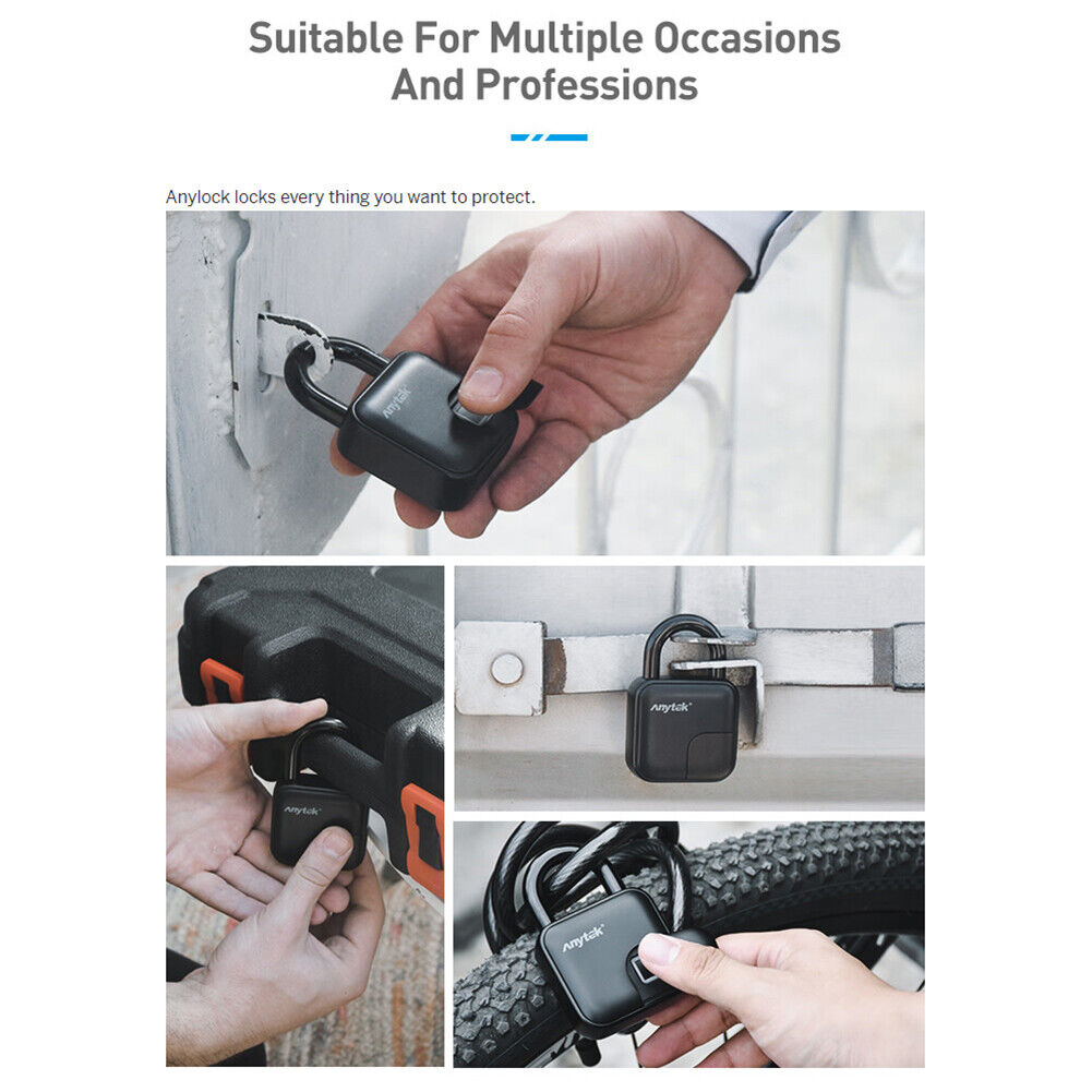 L3 Smart Keyless Fingerprint Padlock Waterproof Anti-Theft Security Lock