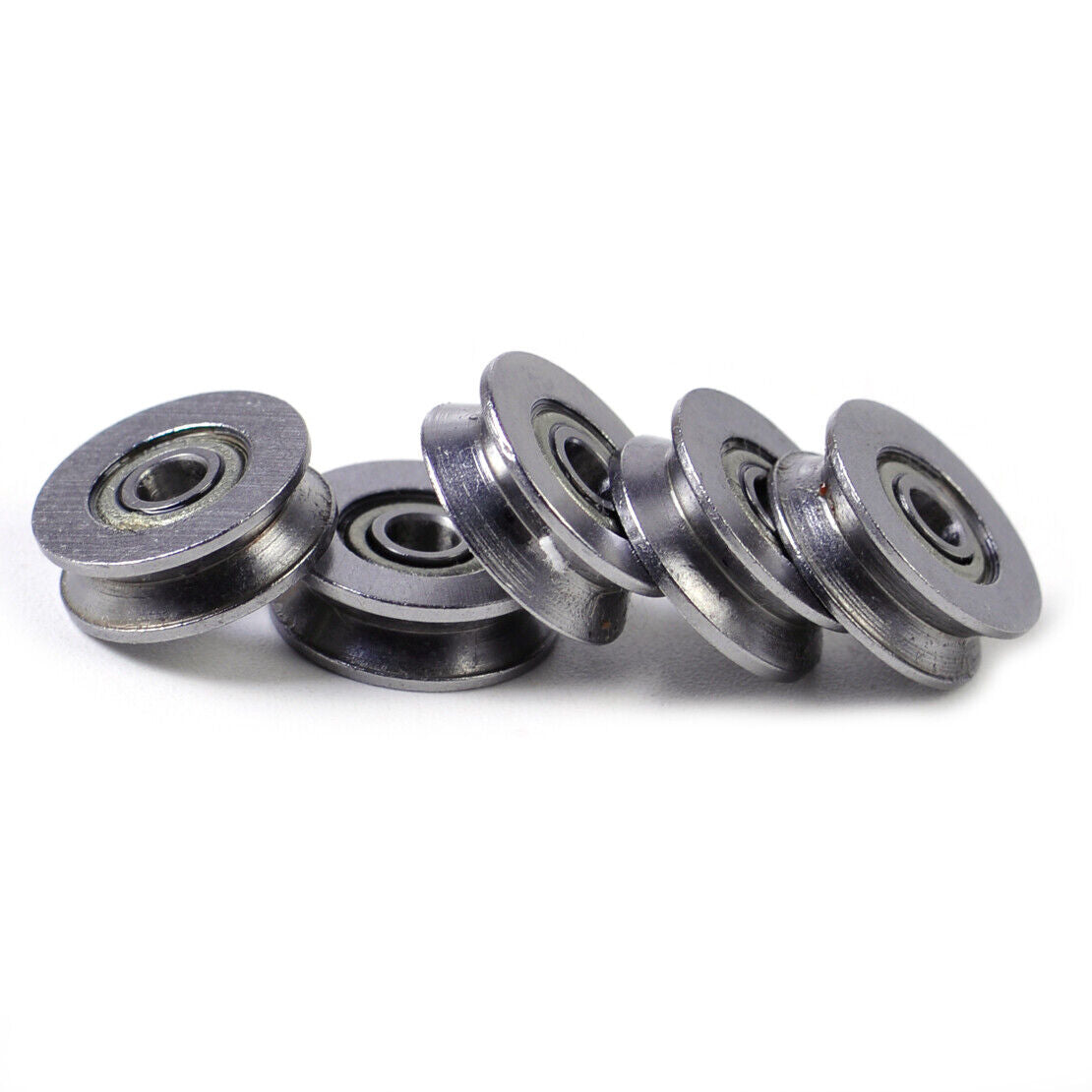 20pcs Deep V Groove Roller Guide Wire Pulley Rail Track Ball Bearing 3x12x4mm Li