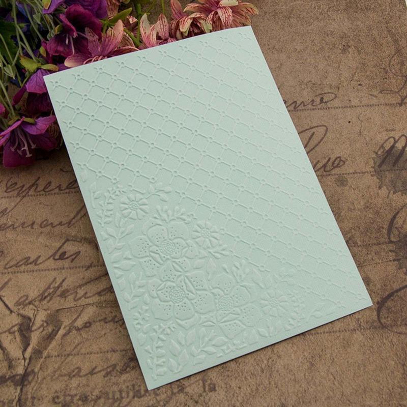 Flower Embossing Folders 5 x 7 Inch Plastic Template Craft Card for Making Cards