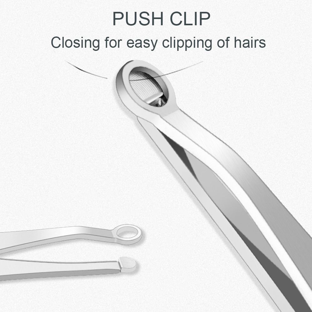 Steel Multifunction Round-tipped Trimming Nose Hair Clip Nose Hair Tweezers