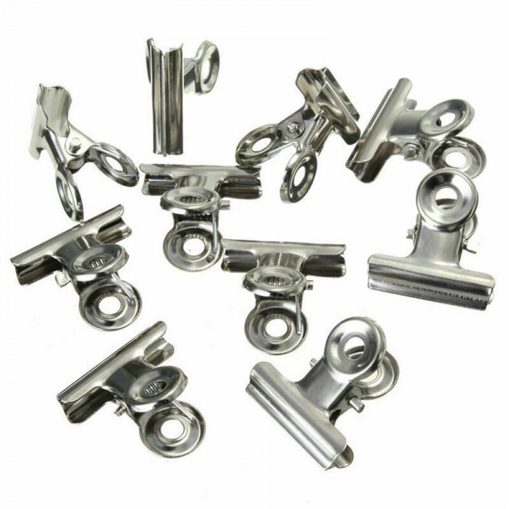 10X Spring Binder Clips Bulldog Clip Paper File Clamps Money Letter Storage 20mm