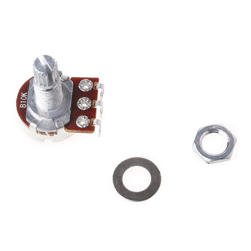 B10K Potentiometer Splined Pot Electric Guitar Bass Effect Amp Tone Volume 18mm