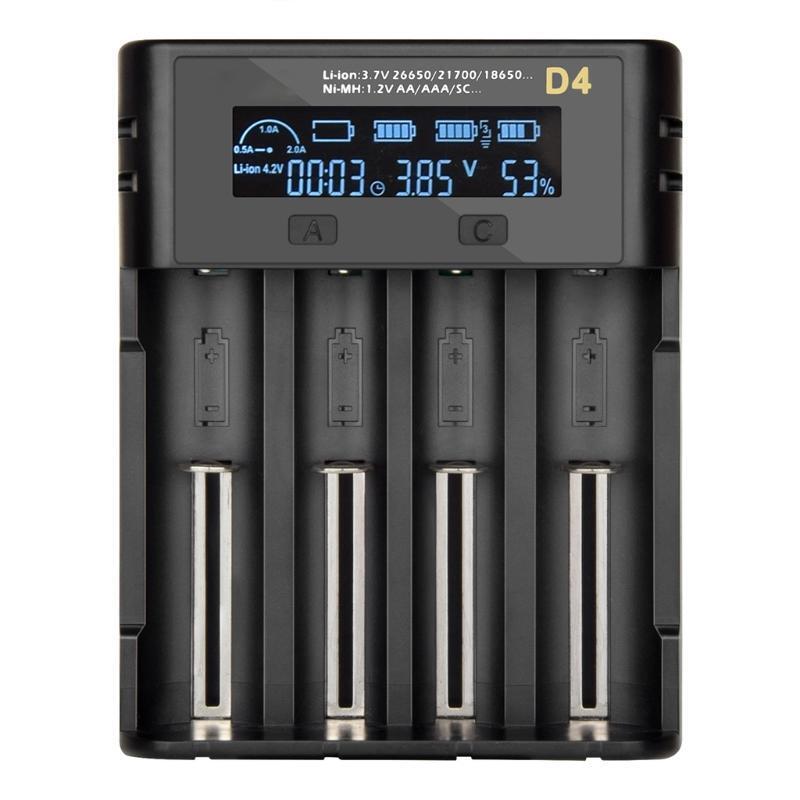 Smart Universal Charger LCD Display for Rechargeable Batteries18650/20700/21700