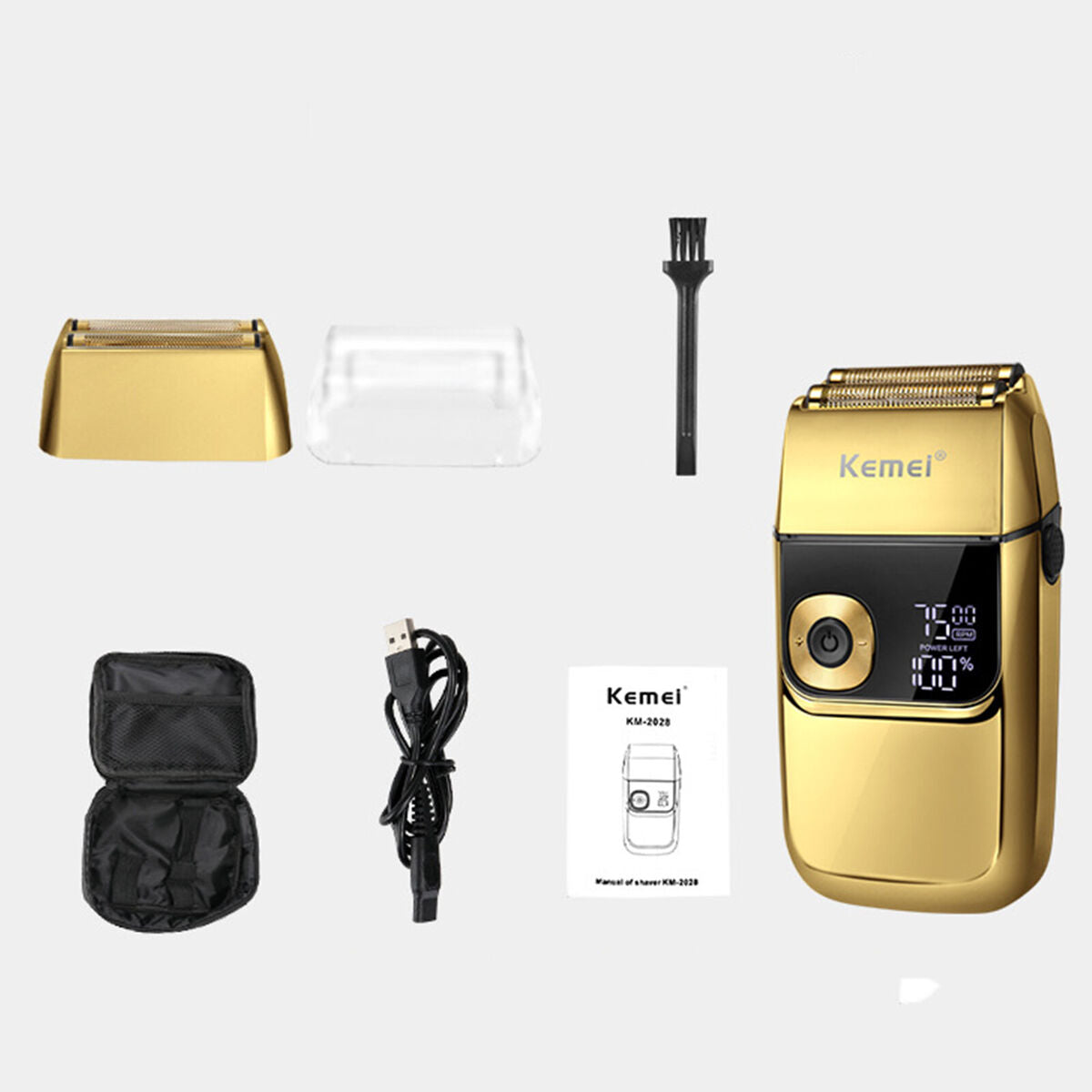 USB Electric Shaver Beard Razor Bald Hair Clipper for Barber Home Beauty Tool