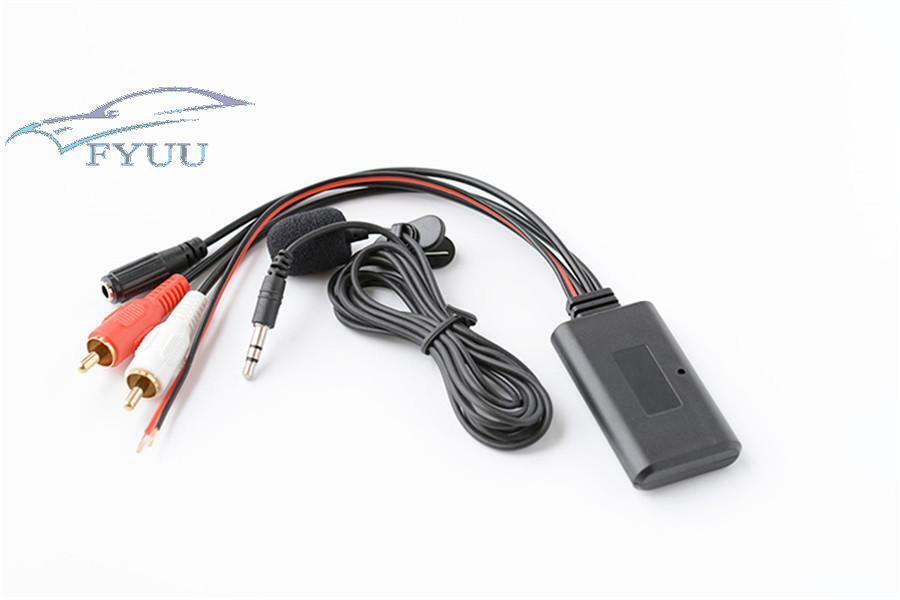 1.5 meters Car 2RCA Bluetooth Connection Wireless Adapter AUX Music+MIC Phone