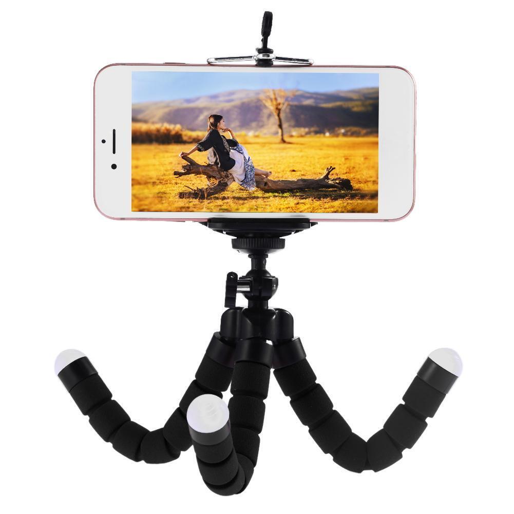 Mini Flexible Sponge Octopus Tripod Portable Phone Camera Holder Bracket(B)