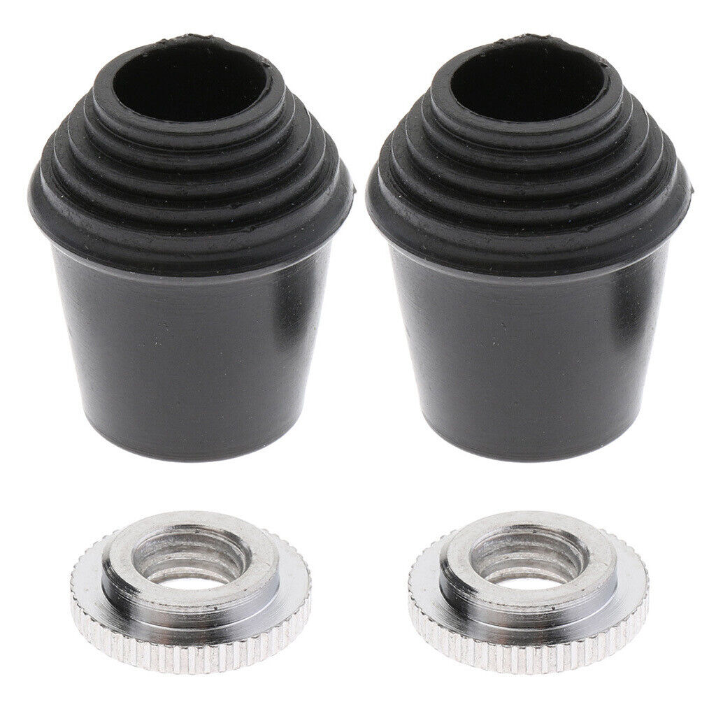 2  of Rubber Bass Drum Legs Feet for Drum Set Kit Replacement