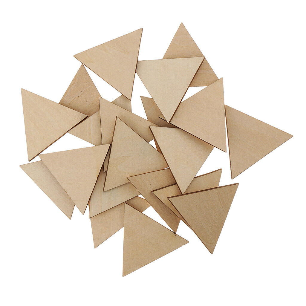 3 mm Thick Pine  Triangle Unfinished en Pieces   50mm
