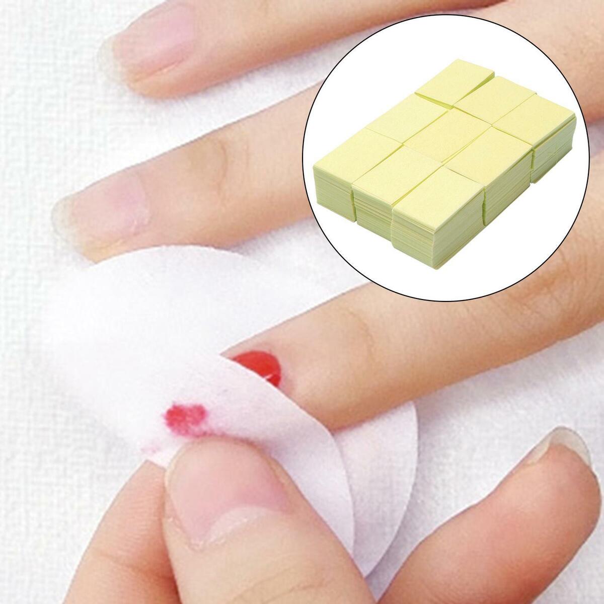 1000Pcs Acrylic UV Gel Tips Remover Eyelash Extension Cleaning Cotton Pads