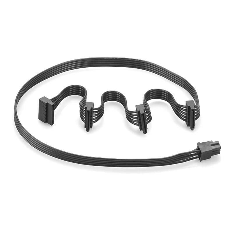 PCIE 6Pin Male 1 to 4 Sata Female Power Supply Splitter Cable for Corsair RM650X