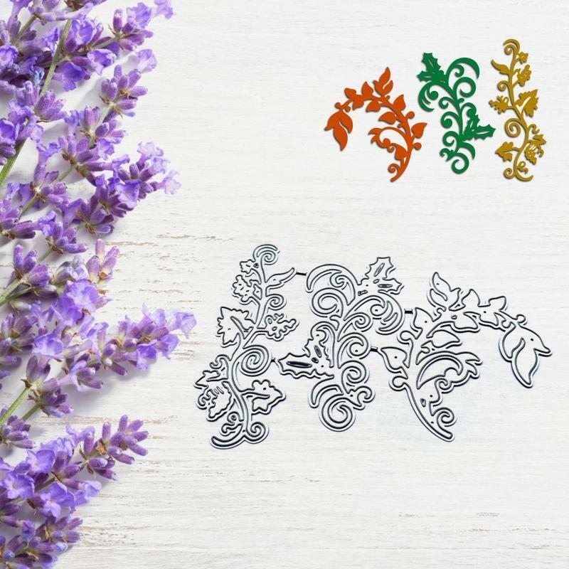 Swirls Vines Leaves Metal Cutting Dies Embossing Stencil DIY Scrapbook Template
