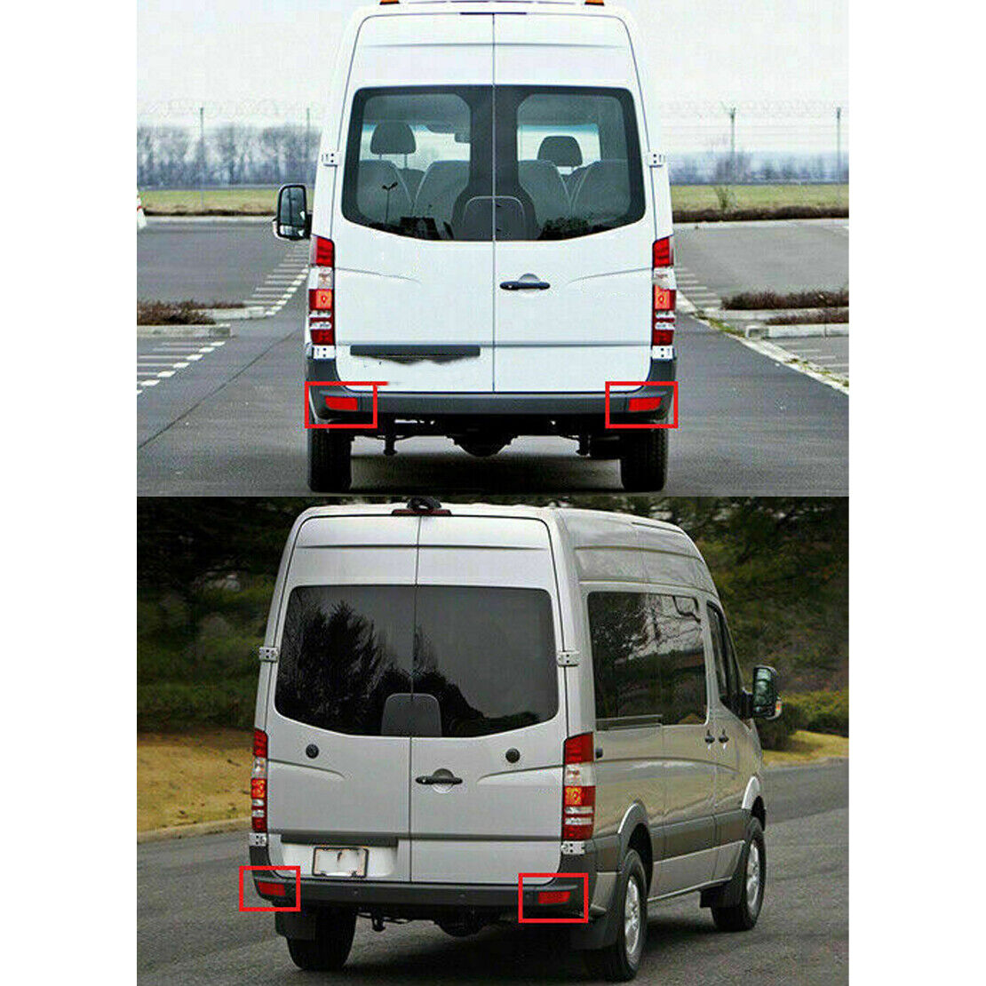 Car Rear Bumper Reflector Light Lamp Fit For Benz Dodge Freightliner Sprinter