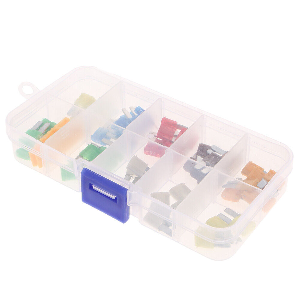 50pcs Assorted Auto Car Truck Mini Size  Fuse Assortment Kit 5A-30A