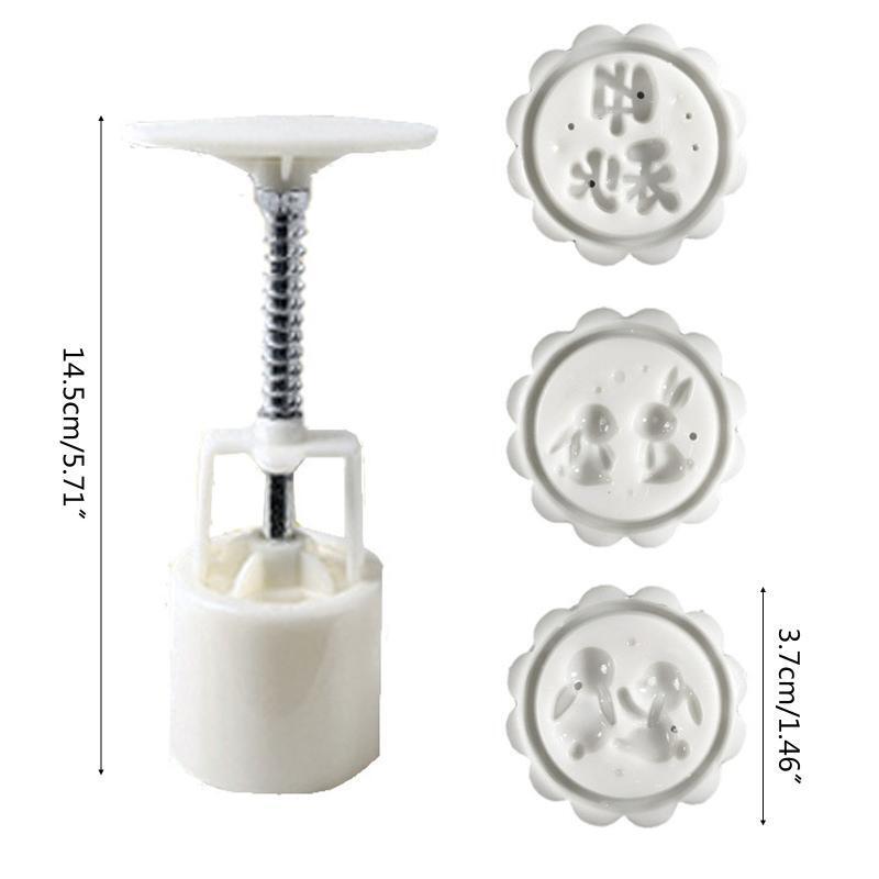 25g Plastic Mooncake Stamp Cute Rabbit Shape Mooncake Mold DIY Hand Press Moulds