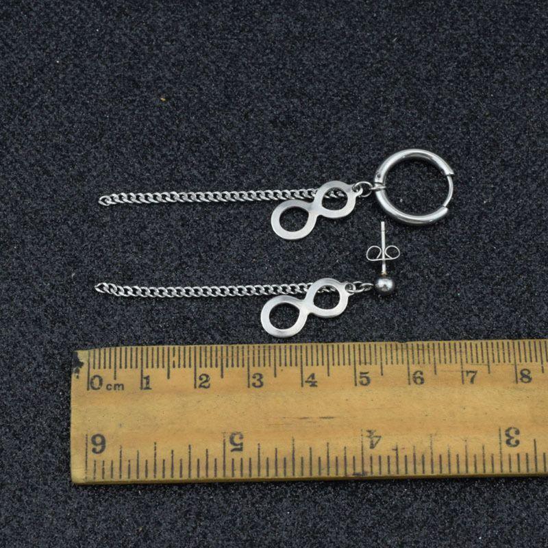 KPOP Bangtan Boys Infinity 8  Pendant Titanium Tassel Earrings Korean Jewelry