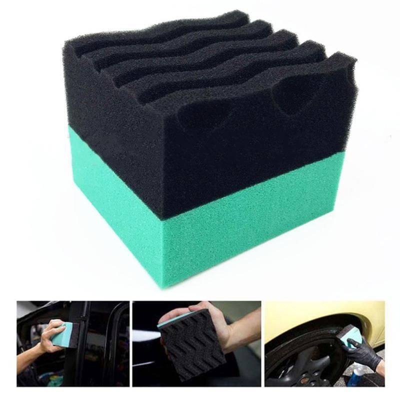 Contoured Tire Wipe Sponge Washing Tool Portable Vehicle Home Cleaning Helper