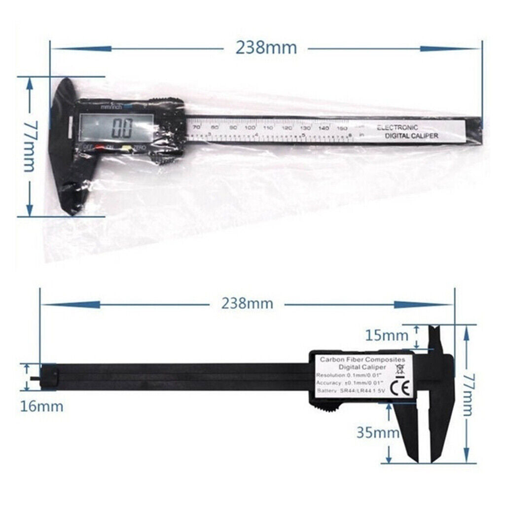 0-6" Electronic  Vernier Caliper Measuring  Guage with LCD