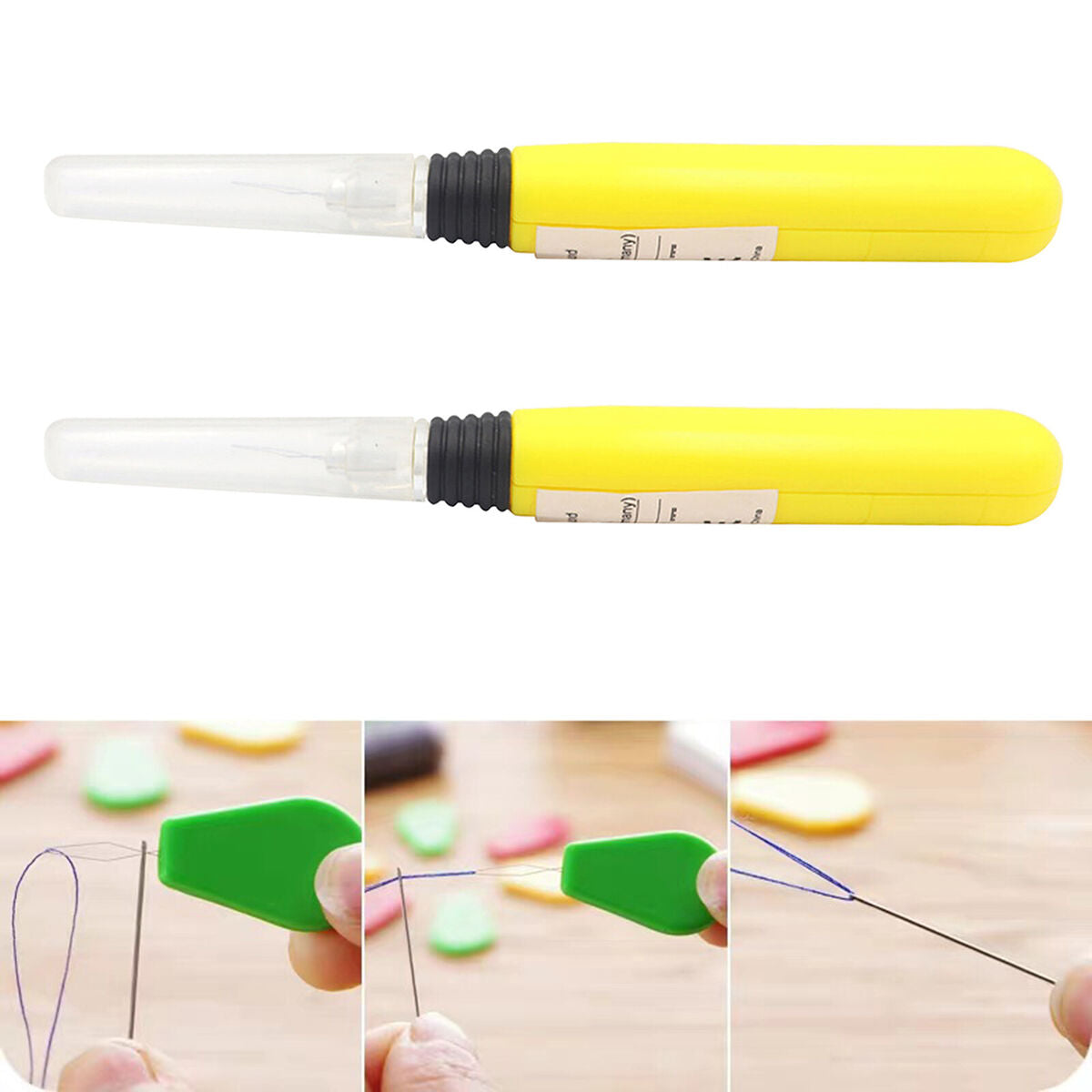 2Pack Needle Threader Lighted Threaders Sewing Tools for Knitting