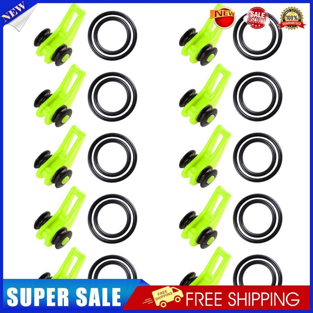 10pcs Fishing Hook Keeper for Fishing Rod Pole Lures Safety Holders (Green)