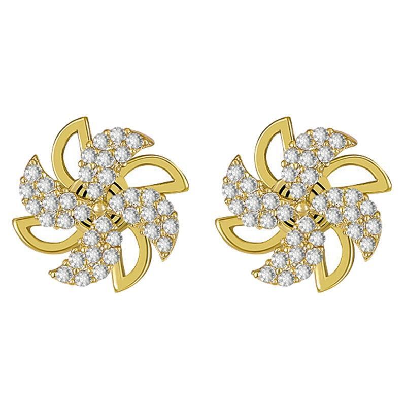 Fashion Windmill Earring Classic Rhinestone Earring Jewelry Xmas Party Decor