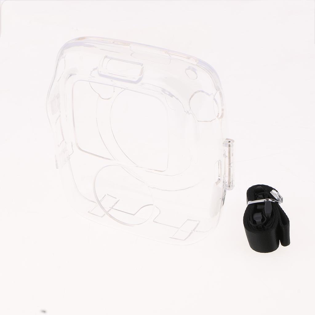 Crystal Hard PVC Cover with Removable Rainbow Shoulder Strap, Clear