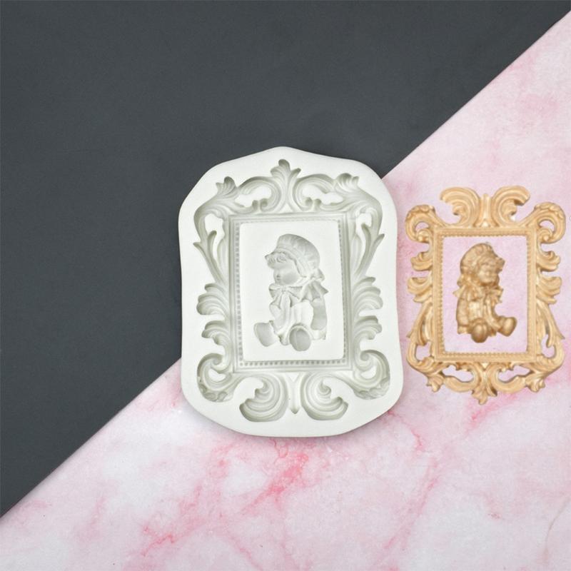 Soap Mold Chocolate Candy Mold European Style Frame Baby Cake Decoration Gift