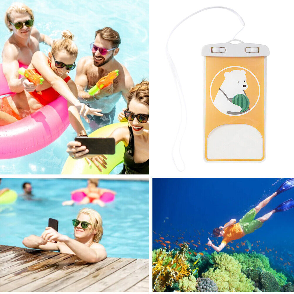 Universal Cartoon Phone Waterproof Bag Touch Screen Sealing Pouch (Bear)