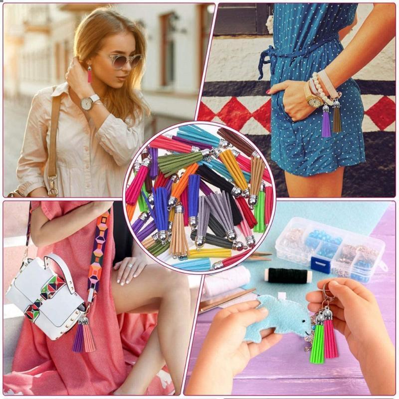 Suede Velvet Tassel For Keychain Cellphone Straps Craft Jewelry DIY Pendant