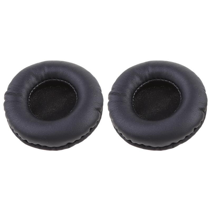 1 Pair Replacement Faux Leather Sponge Ear Pads Cushions for Headphone Headset