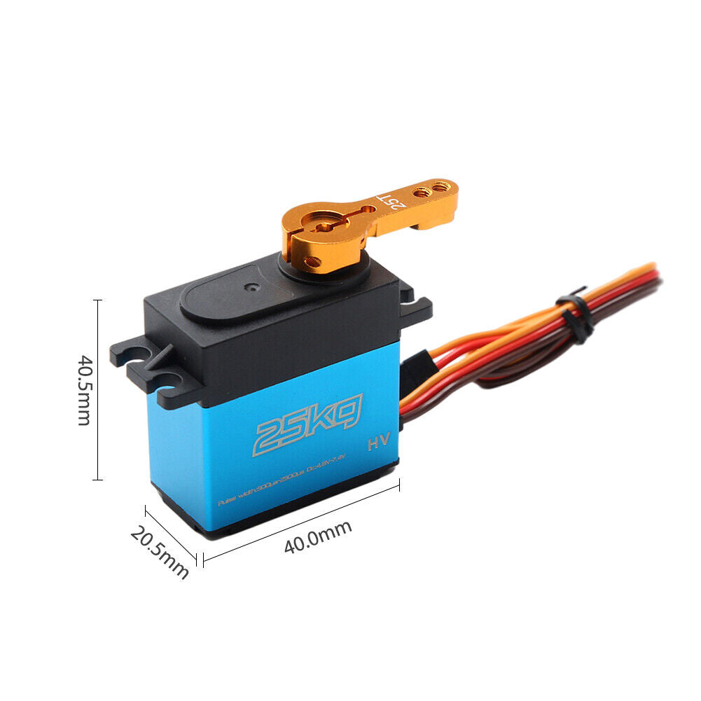 25kg Digital Servo 180 Degree Stainless Steel Gear Servo Waterproof Arms
