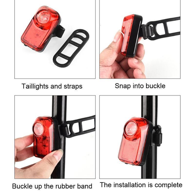 Quick Release Bike Tail Light Brake Sensing Rear Lights LED Warning