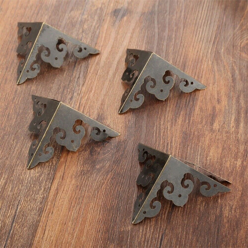 50mm Jewelry Chest Box Decorative Wood Case Edge Corner Protector Guards 4pcs