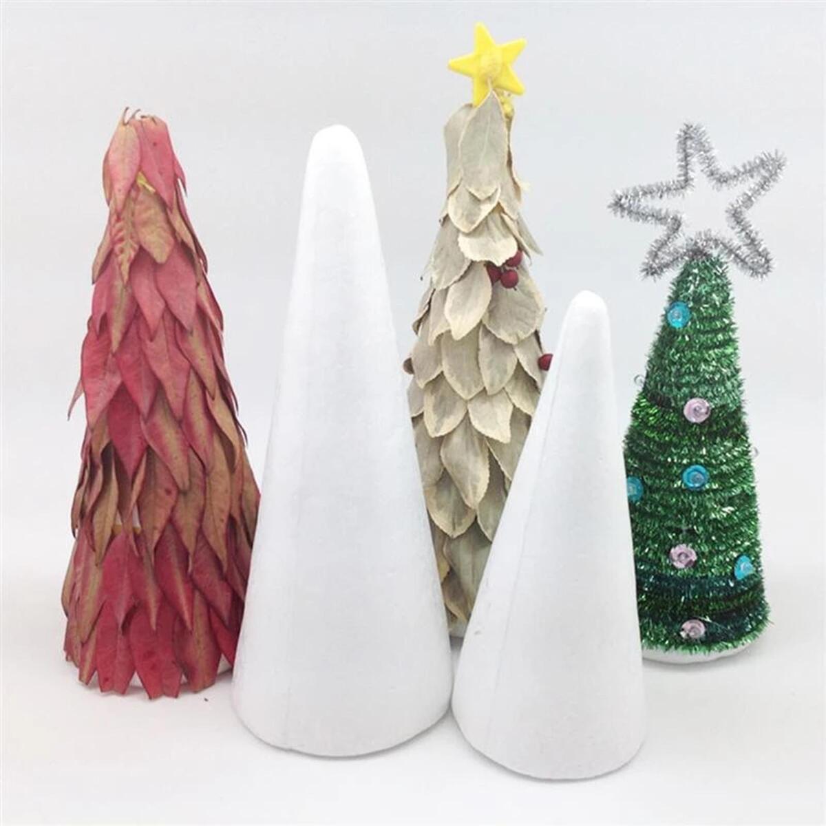 9Pcs Polystyrene Cones Blank  5 Sizes   Painting Foam