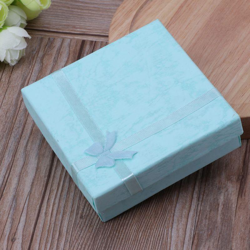 New Square Package Bowknot Jewellery Necklace Bracelet Present Gift Box Case