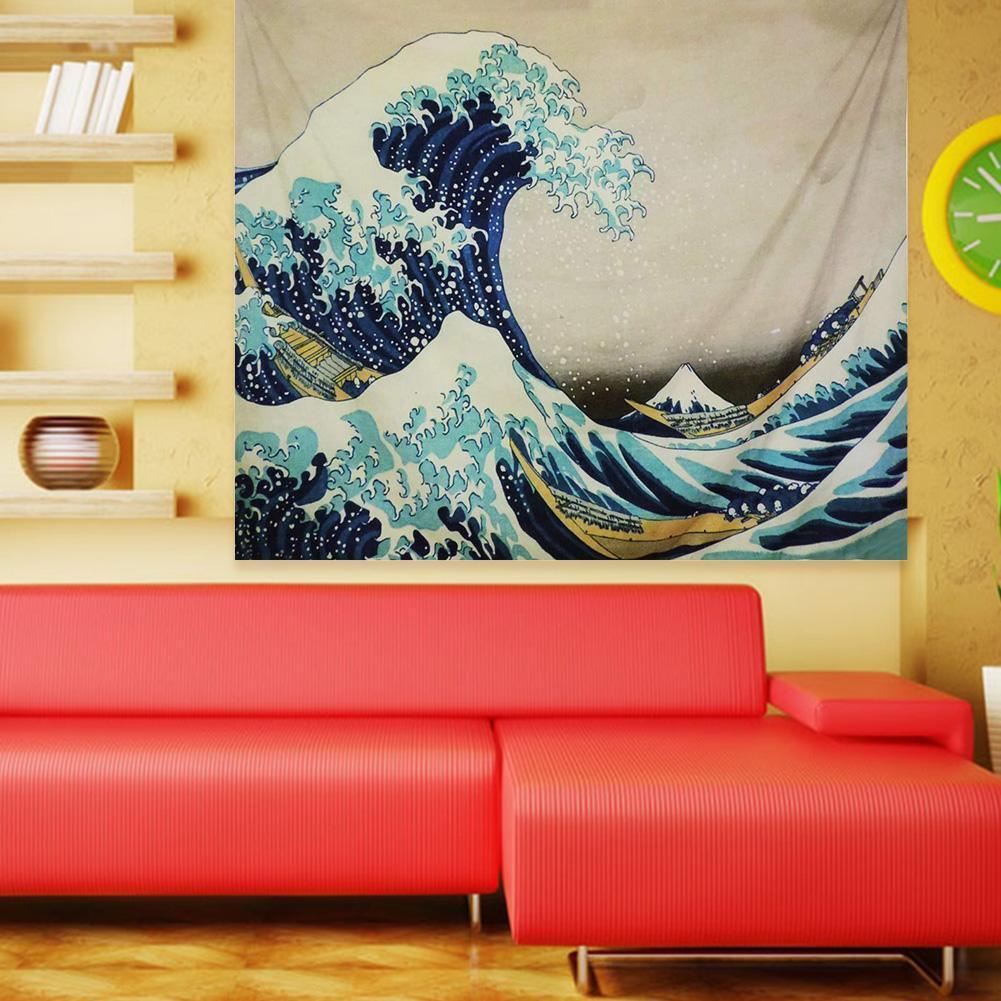 Wall Hanging Carpet Wave Pattern Tapestry Yoga Beach Mat Home Tablecloth