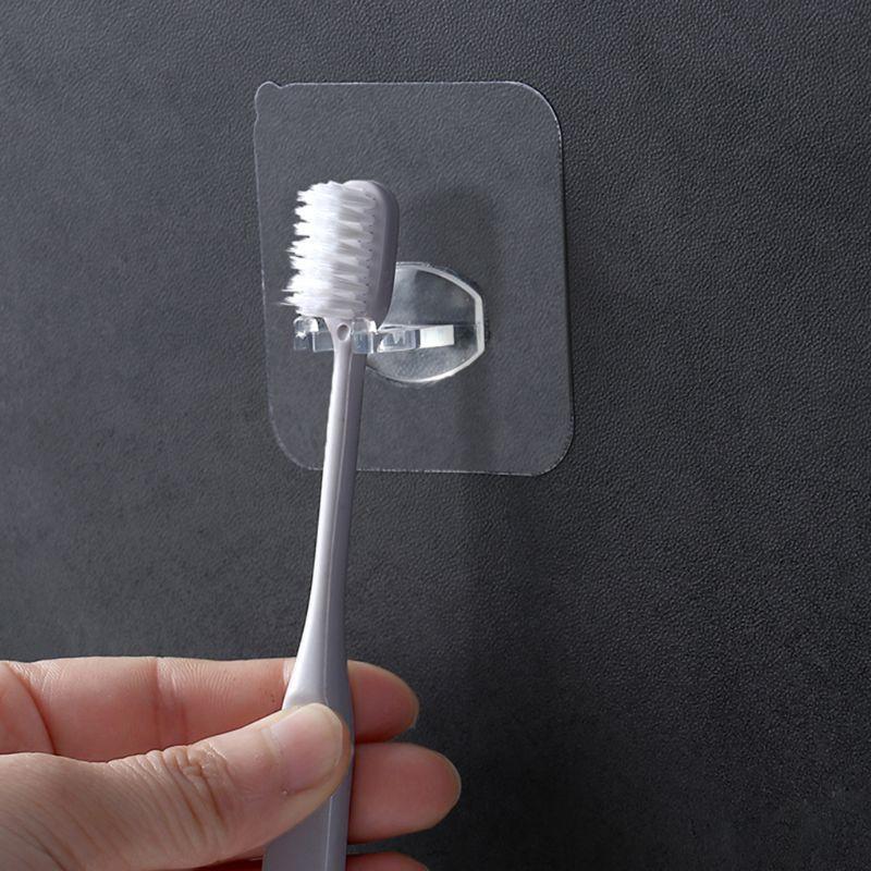 5x Toothbrush Holder Transparent Hook Plug Hygienic Stand Shaving Rack Razor