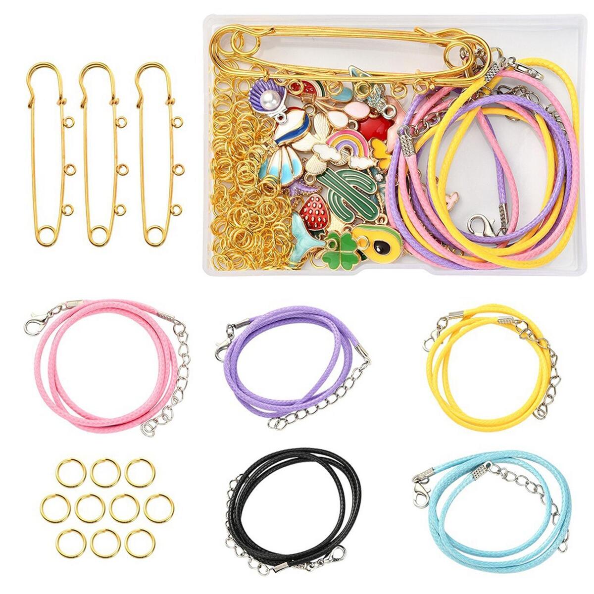 30Pcs Metal Charms Pendants Kit Jewelry Making Craft DIY Findings Keychain