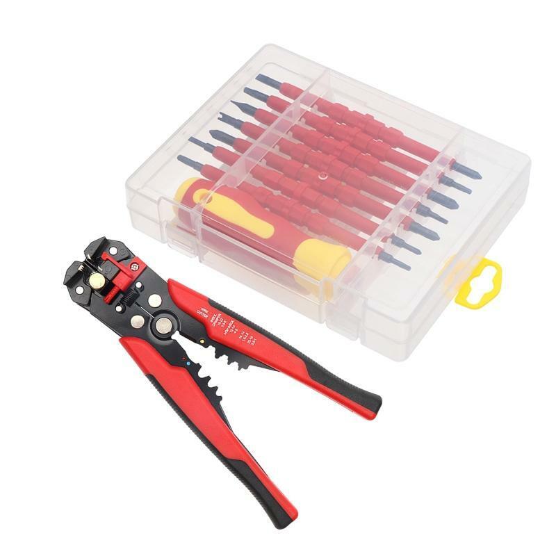 Crimping Wire Stripper Tubular Pliers Insulated Screwdriver Set Screw Driver Bit